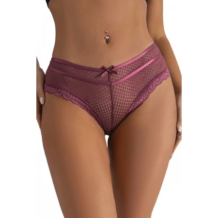 Paris Hollywood Tanga bordeaux dentelle - Paris Hollywood