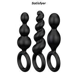 Satisfyer Set de 3 plugs noirs Booty Call - Satisfyer