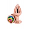 NS Novelties Plug anal aluminium rose gold M - Rear Assets