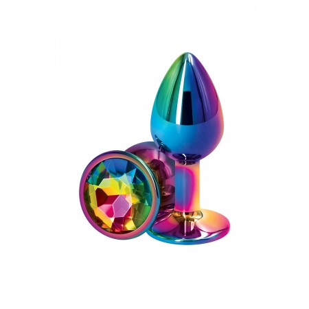 NS Novelties Plug anal aluminium multicolore S - Rear Assets