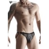 Regnes Jock strap noir wetlook et résille - Regnes