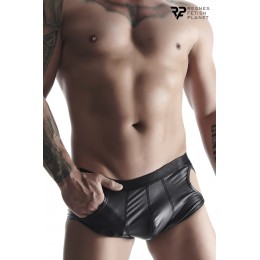 Regnes Shorty ouvert noir wetlook - Regnes