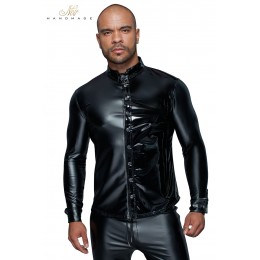 Noir Handmade Chemise wetlook et vinyle H064