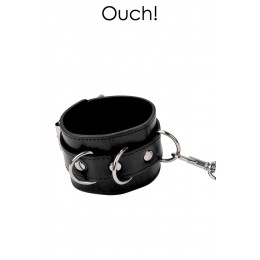 Ouch! Menottes Premium en cuir noir - Ouch