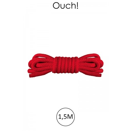 Ouch! Mini corde de bondage 1,5m rouge - Ouch