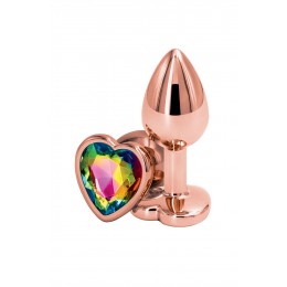 NS Novelties Plug anal aluminium coeur Rose Gold S - Rear Assets