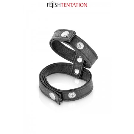 Fetish Tentation Double cockring simili cuir - Fetish Tentation