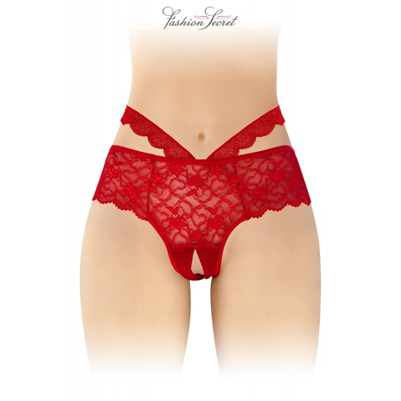 Fashion Secret Culotte ouverte rouge Marie - Fashion Secret