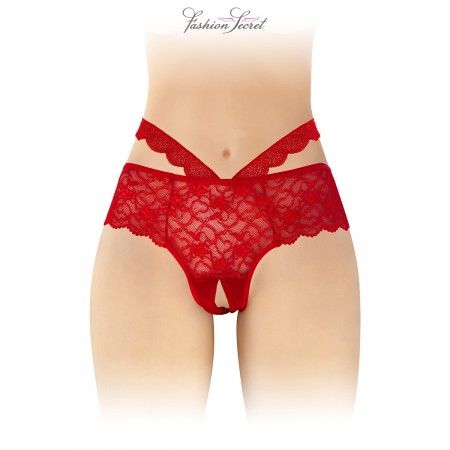 Fashion Secret Culotte ouverte rouge Marie - Fashion Secret