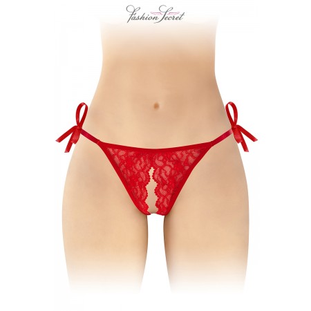 Fashion Secret String rouge ouvert à nouer Stella - Fashion Secret