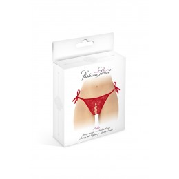 Fashion Secret String rouge ouvert à nouer Stella - Fashion Secret