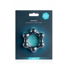 Boners Cockring Hexagonal avec billes en acier - Boners