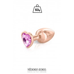 Hidden Eden Plug bijou coeur aluminium rose gold S - Hidden Eden