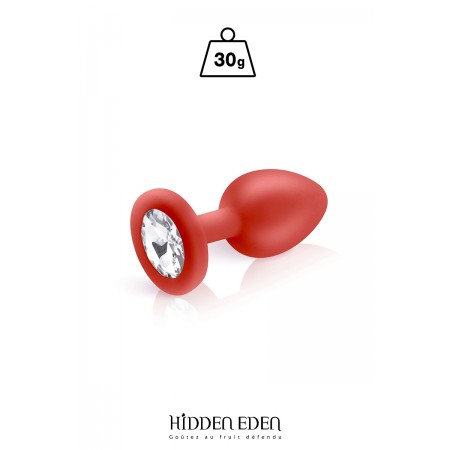 Hidden Eden Plug bijou silicone rouge S - Hidden Eden