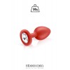 Hidden Eden Plug bijou silicone rouge S - Hidden Eden