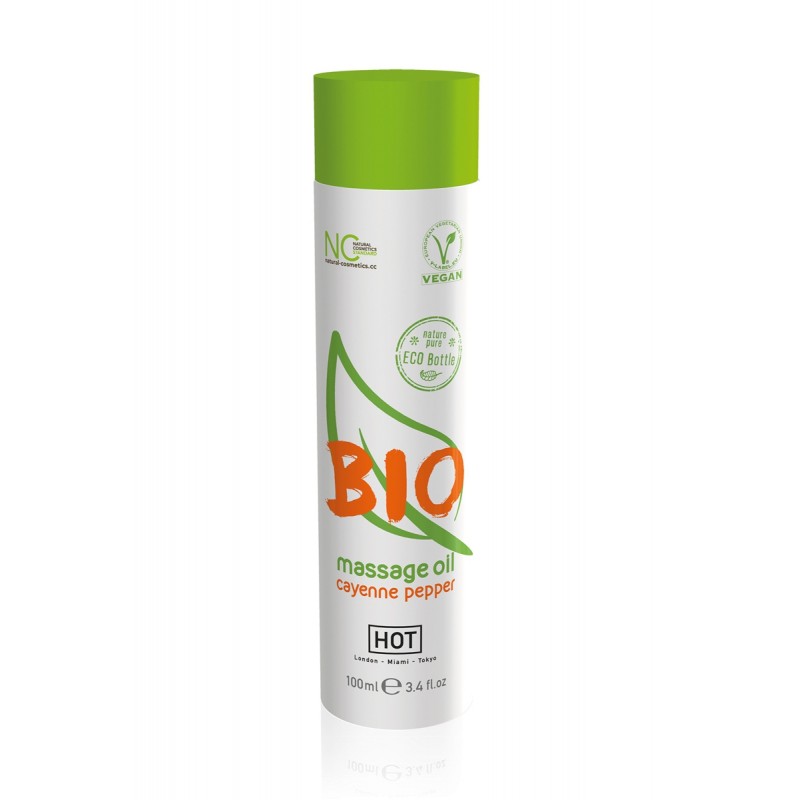 Hot Huile de massage BIO piment de Cayenne - HOT