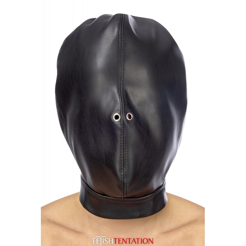 Fetish Tentation Cagoule BDSM fermée simili cuir - Fetish Tentation