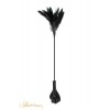 Sweet Caress Mini cravache main avec plumes noires - Sweet Caress