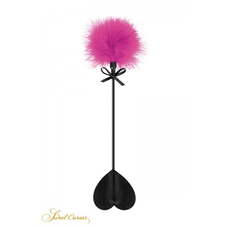 Sweet Caress Tapette coeur avec pompon fuchsia - Sweet Caress