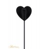 Sweet Caress Tapette coeur avec pompon noir - Sweet Caress