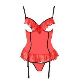 Passion lingerie Guêpière seins nus Cherry - Passion