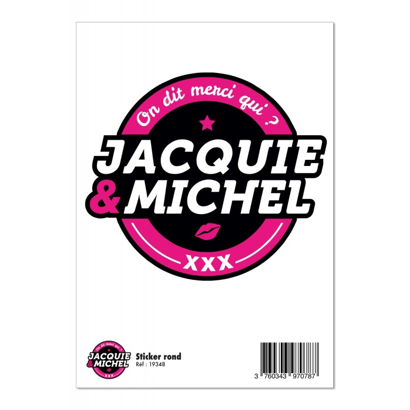 Jacquie & Michel Grand sticker J&M rond noir