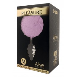 Alive Plug métal Fluffy Twist M mauve - Alive