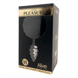 Alive Plug métal Fluffy Twist M noir - Alive