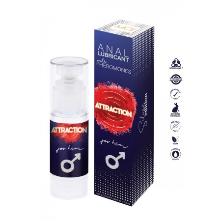 Attraction cosmetics Lubrifiant anal aux phéromones pour homme - Attraction