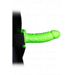 Ouch! Gode-ceinture creux phosphorescent 18cm - Ouch