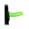 Ouch! Gode-ceinture creux phosphorescent 18cm - Ouch