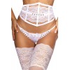 Axami String blanc à clous dorés V-9798 - Axami