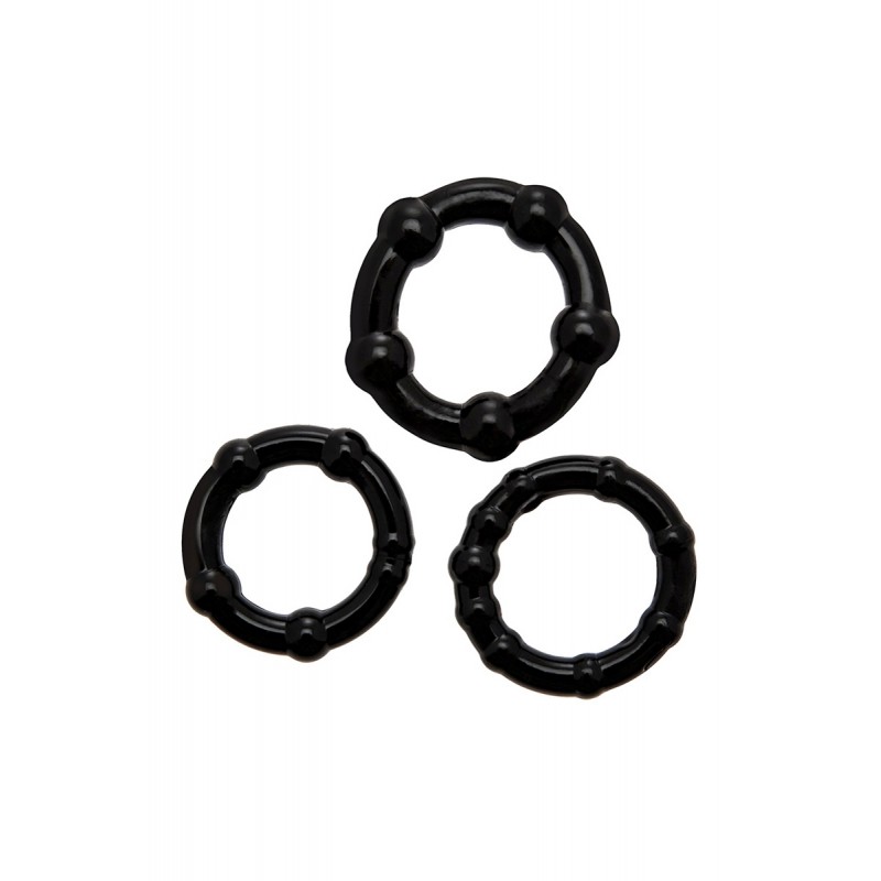 Wooomy Set 3 Cockrings noir Babooom - Wooomy